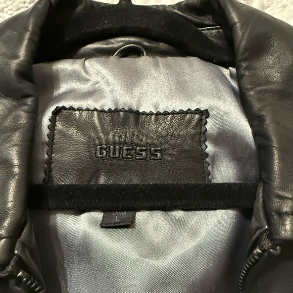 Vintage Guess Black Leather Outerwear - Picture 2 of 6